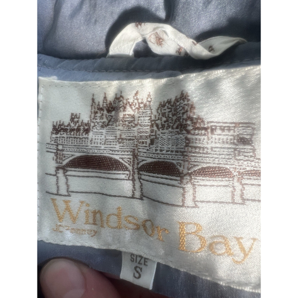 Vintage Windsor Bay S Long Gray Puffer Coat JC Penney Quilted Winter Jacket 70s - Picture 13 of 16